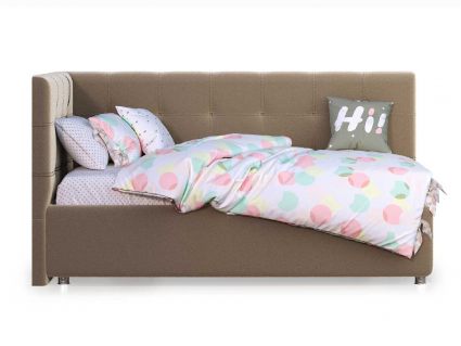 Кровать Nuvola Sabina угловая Velutto 22 180х190