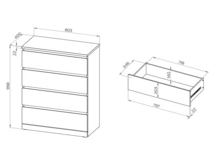 Комод Гуд Лакк Варма 4 белый
