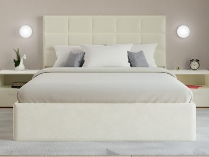 Кровать Lonax Адель велюр Dolly-13 (с основанием) 180х195