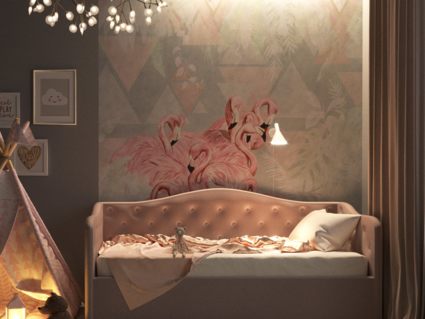 Кровать Nuvola Elea Velutto 04 (с подъемным механизмом)