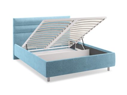 Кровать Сонум Linda Микровелюр Светло-серый (с подъемным механизмом) 90х190