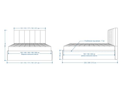 Кровать Lonax Милана велюр Dolly-2 (с подъемным механизмом) 120х200