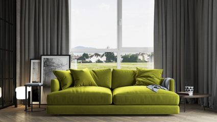 Диван Фиеста Мебель Ибица велюр Vivaldi 15 жёлтый