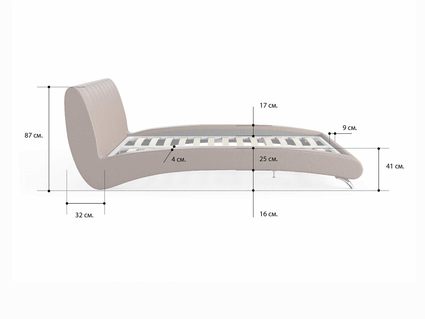 Кровать Сонум Verona Экокожа Белая 160х190