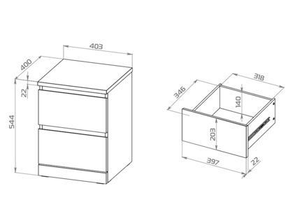 Тумба Гуд Лакк Варма 2 беленый дуб