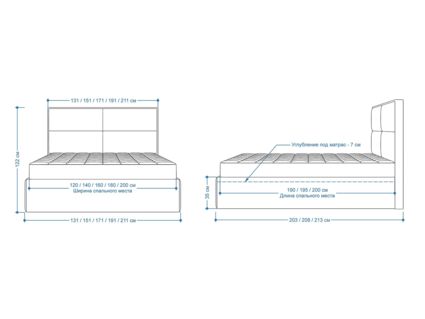 Кровать Lonax Марселла велюр Dolly-2 140х190