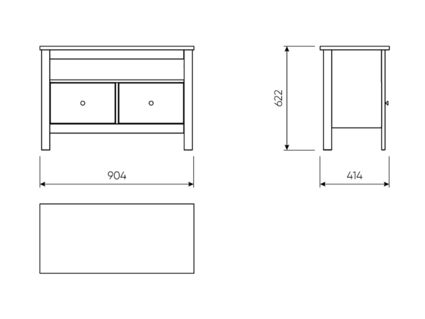 Тумба Гуд Лакк Сага 2 ящика серая