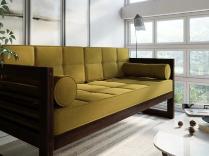 Диван Арско Сега трехместный горчичный Длина 173 см