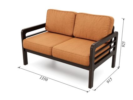 Диван Арско Бергер Мини двухместный оранжевый
