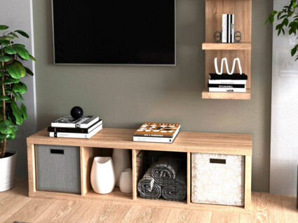 Стеллаж Гуд Лакк Фора 4Л беленый дуб 38х41