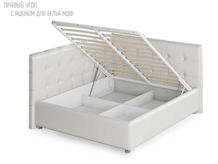 Кровать Nuvola Sabina угловая Velutto 14 (с подъемным механизмом) 120х200