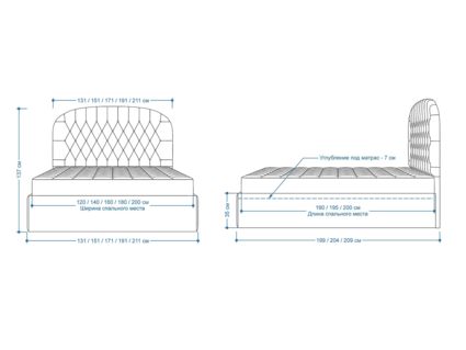 Кровать Lonax Венеция велюр Dolly-3 (с подъемным механизмом) 180х195
