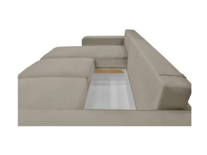 Диван Фиеста Мебель Монако с оттоманкой велюр Vivaldi 04 кремовый