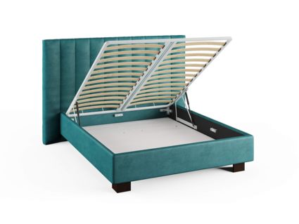 Кровать Сонум Barbara Кашемир Светло-серый (с подъемным механизмом) 140х200