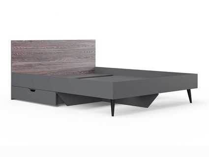 Кровать Сонум Ines Ясень анкор + серый 