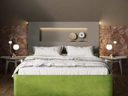 Кровать Nuvola Alba Velutto 22 (с подъемным механизмом) 140х200