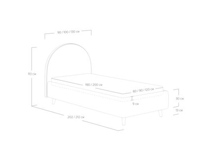 Кровать Сонум Roxy Эвита голубой (с подъемным механизмом)
