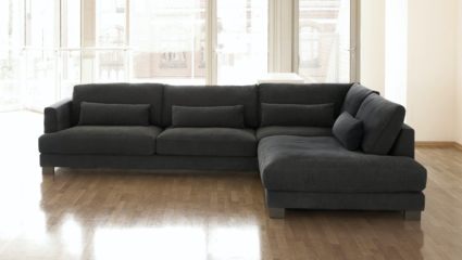 Диван Фиеста Мебель Марсель угловой (большой) велюр Boska 03 бежевый