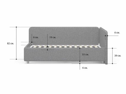 Кровать Сонум Capri Кашемир Бежевый (с подъемным механизмом) 90х190