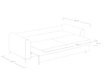 Диван Сонум Dario Рогожка песочный