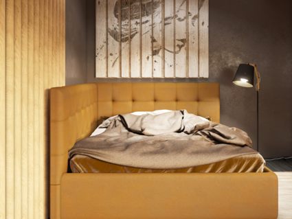 Кровать Nuvola Sabina угловая Velutto 14 (с подъемным механизмом) 120х200