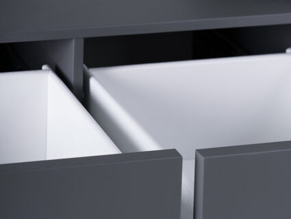 Тумба Гуд Лакк Сага 3 ящика серая 41х131