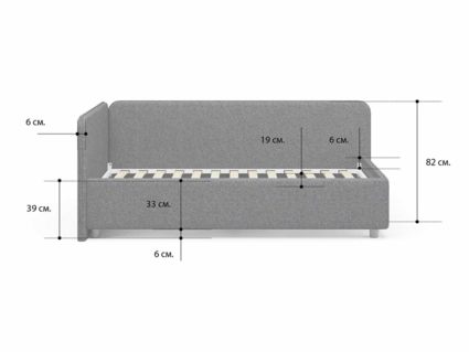Кровать Сонум Capri Кашемир Бежевый (с подъемным механизмом) 90х190