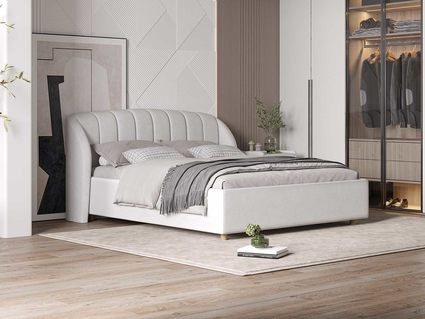 Кровать Сонум Valencia Экокожа Белый (с подъемным механизмом) 140х200