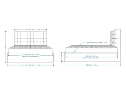 Кровать Lonax Аврора велюр Dolly-3 140х190