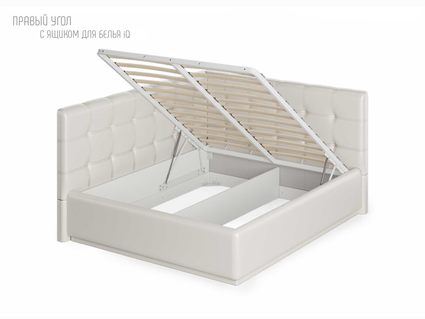 Кровать Nuvola Sabina угловая Velutto 14 (с подъемным механизмом) 120х200