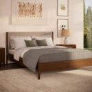 Кровать Rivi Ruby Wood Пинотекс/Рогожка Step 3 140х200